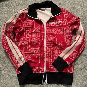 Palm Angels Red Bandanna Track Jacket Size XS